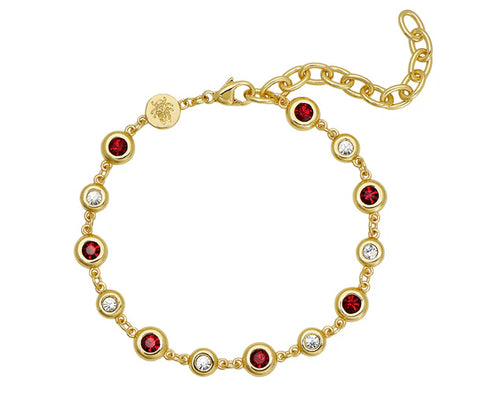 January Birthstone Bezel Bracelet