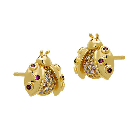 Ladybug Stud Earrings