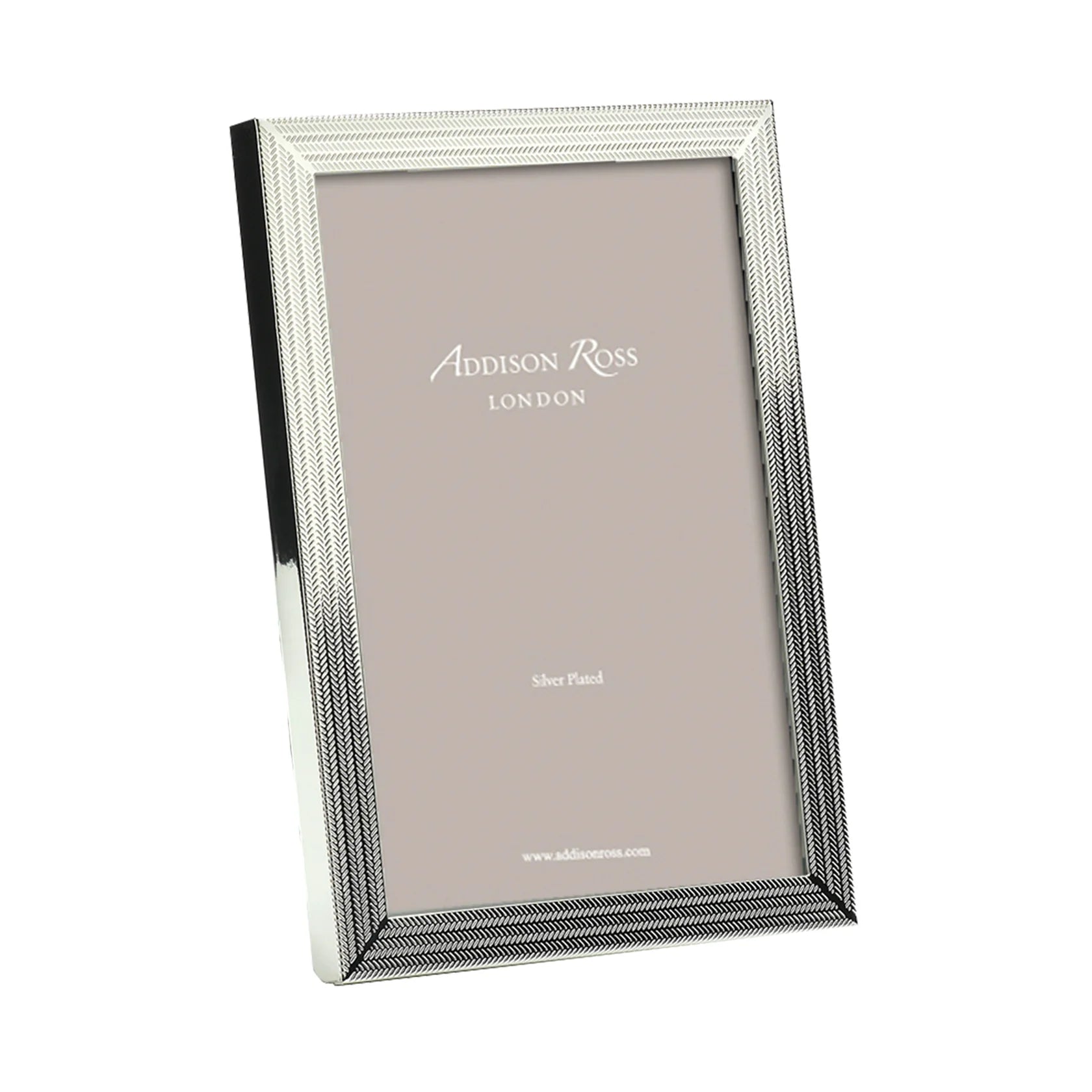 Herringbone Silver Plated Photo Frame 4x6