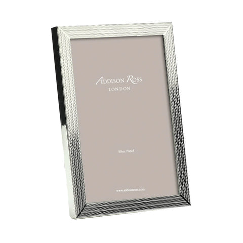 Herringbone Silver Plated Photo Frame 4x6