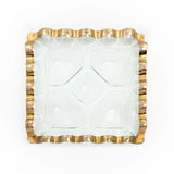 Ruffle Gold Square Chip and Dip
