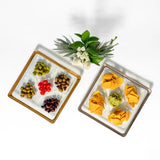 Roman Antique Gold Square Chip and Dip