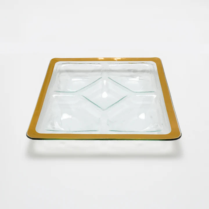 Roman Antique Gold Square Chip and Dip