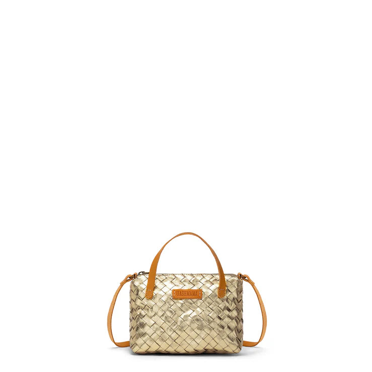 Gemmina Crossbody Bag-Woven Platino