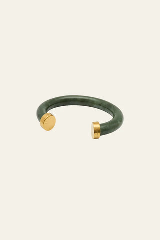 Jade Resin and Gold Bangle