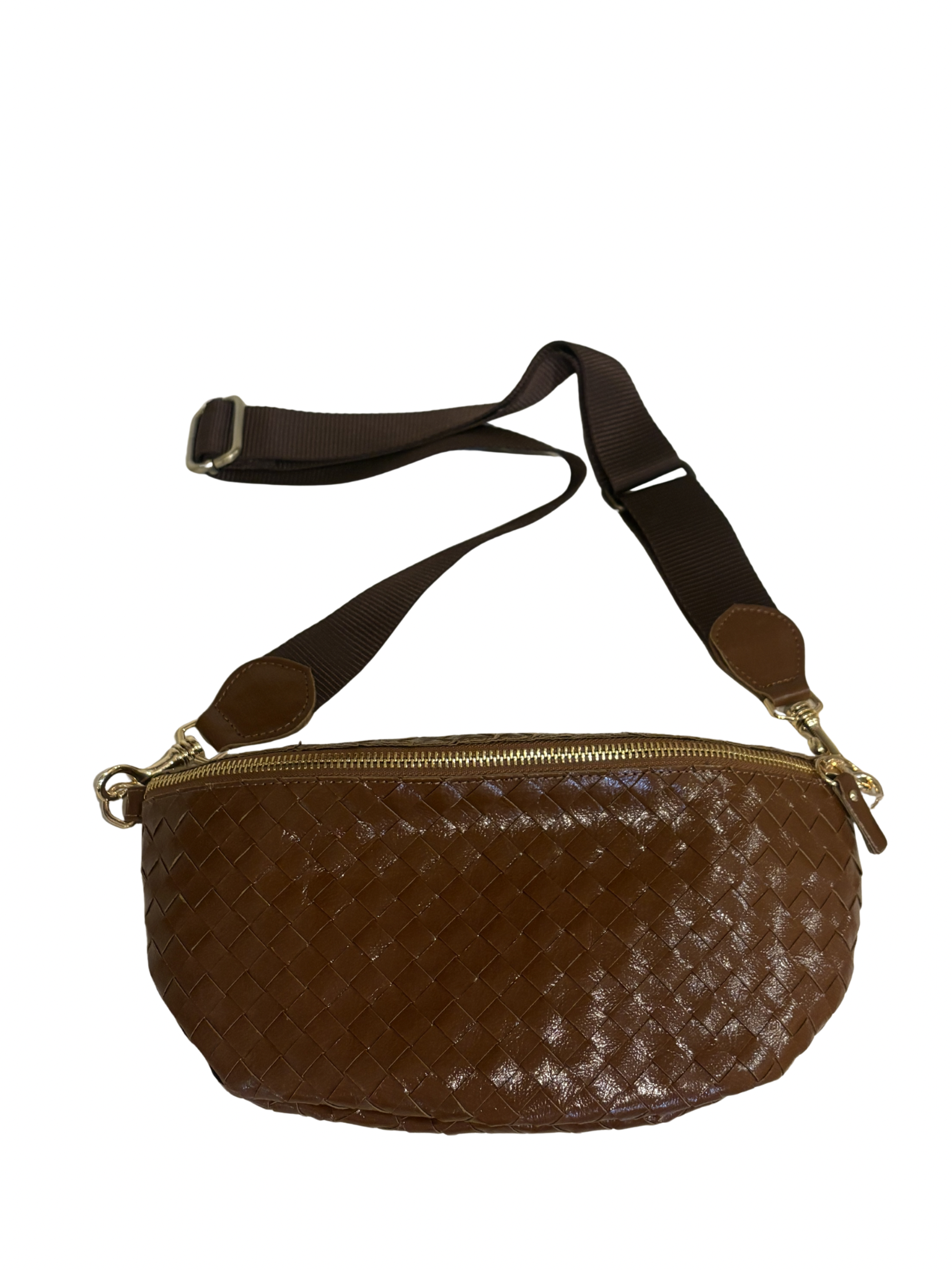 Sling Body Bag - Woven Cuoio