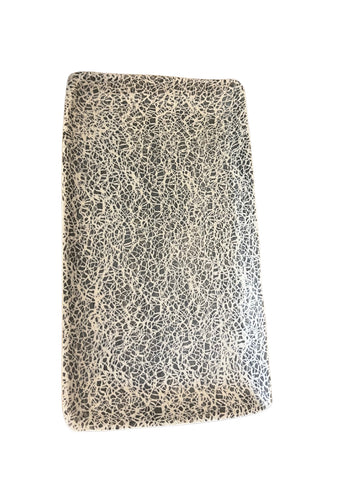 Small Charcoal Crackle Stacking Rectangle