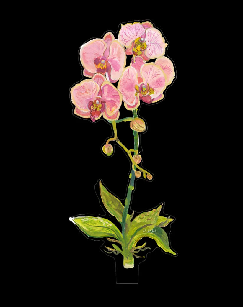 Coral Orchid Small Acrylic Flower