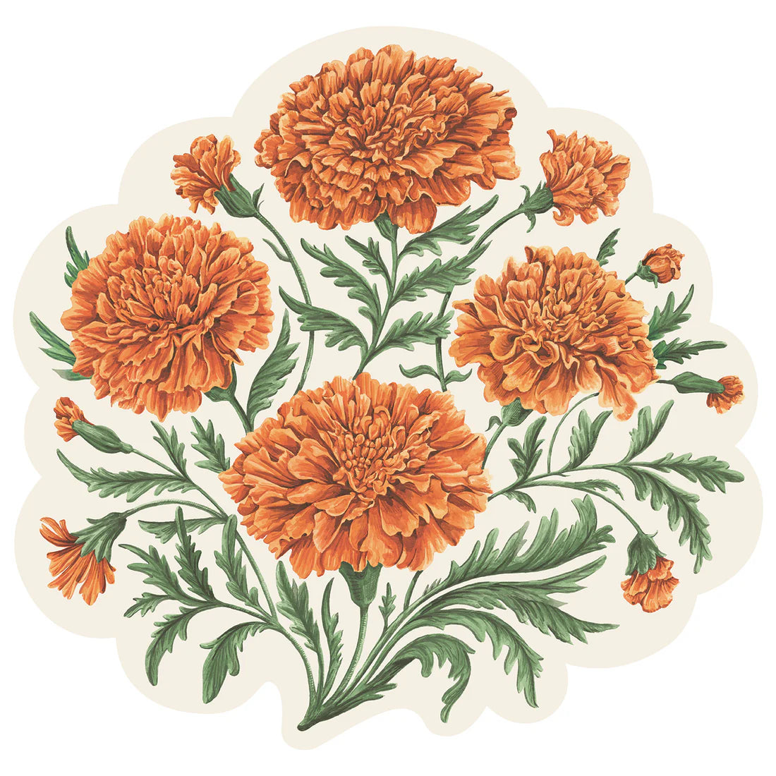 Die-cut Marigold Bouquet Placemat