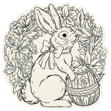 Die-cut Coloring Bunny Wreath Placemat