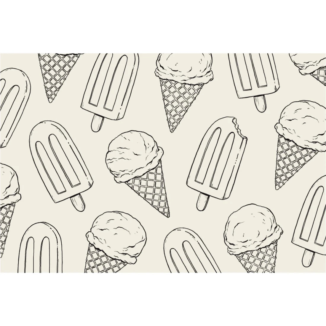 Coloring Summer Treats Placemat