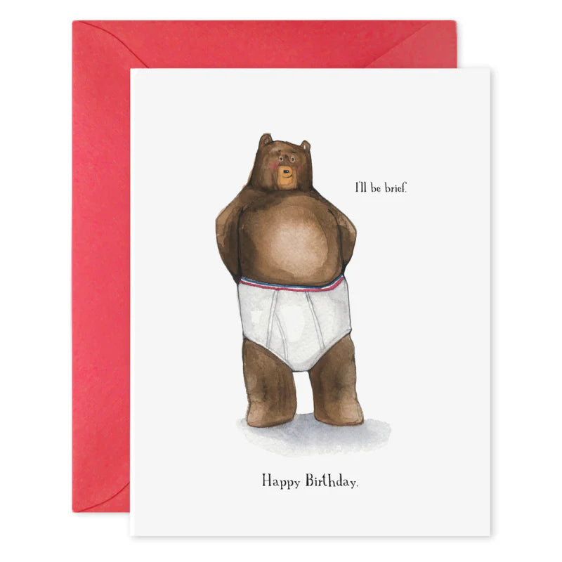 i'll be brief card