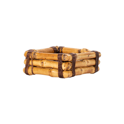 Bamboo Napkin Ring - Natural, Set of Four