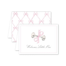 Rattle and Bow Pink Card