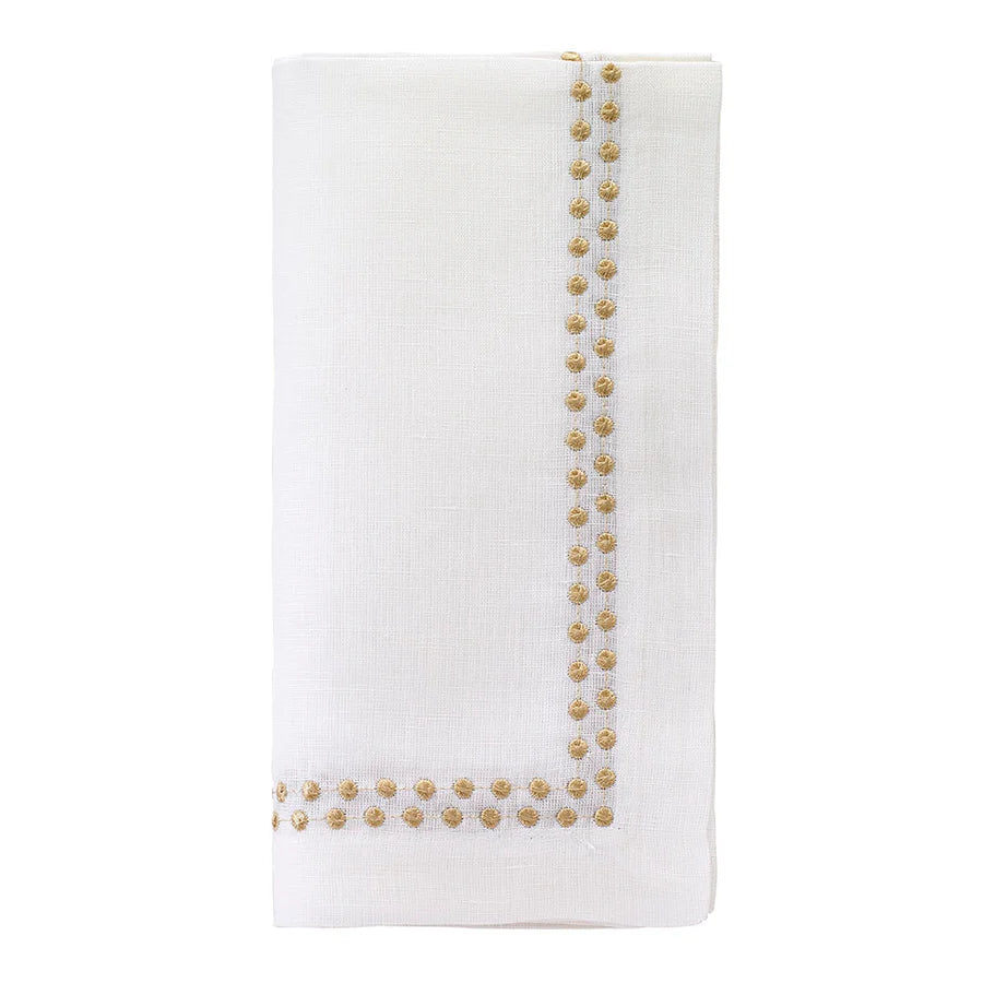 Pearls Napkins white/gold set of 4