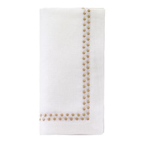 Pearls Napkins white/gold set of 4