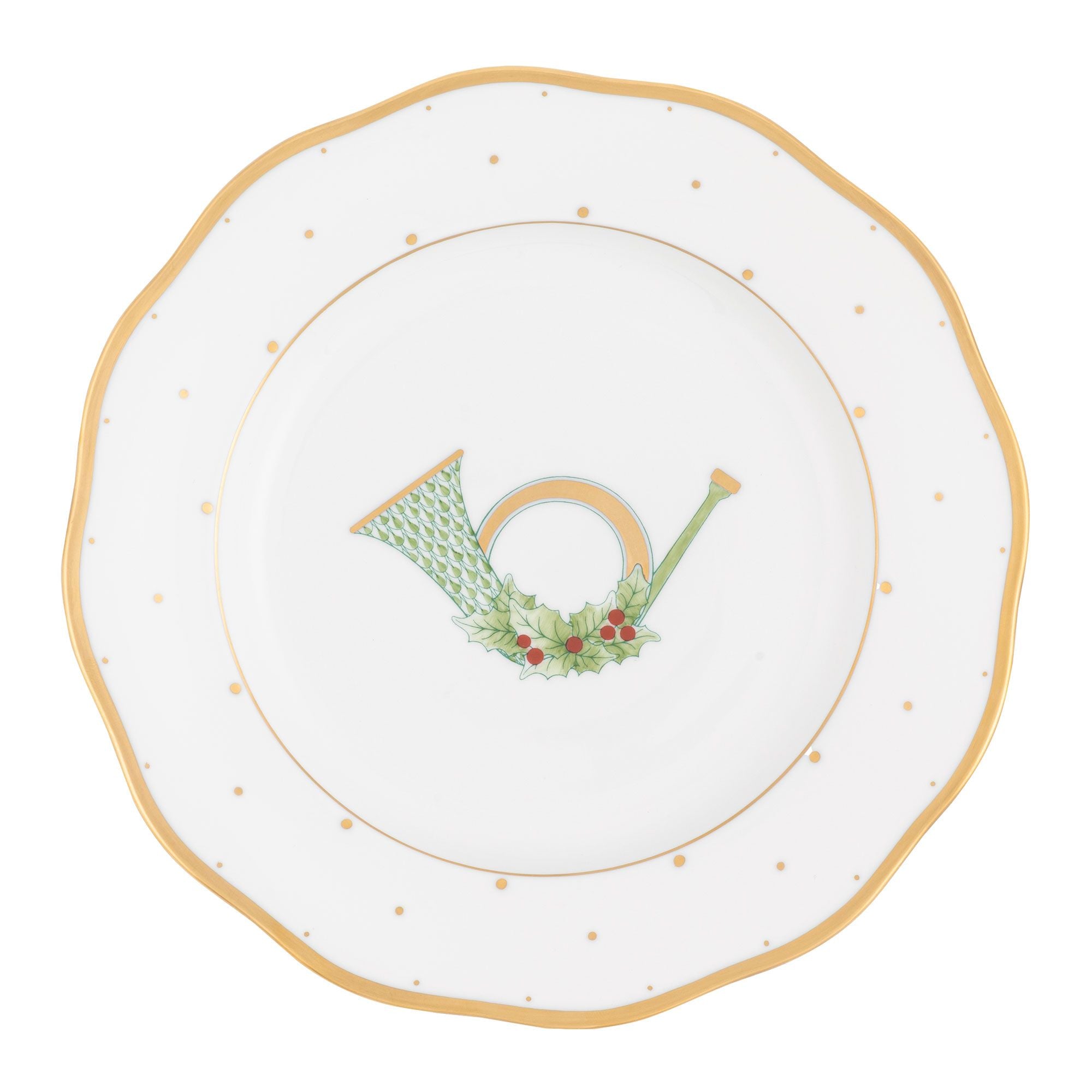 Christmas Dessert Plate-Horn