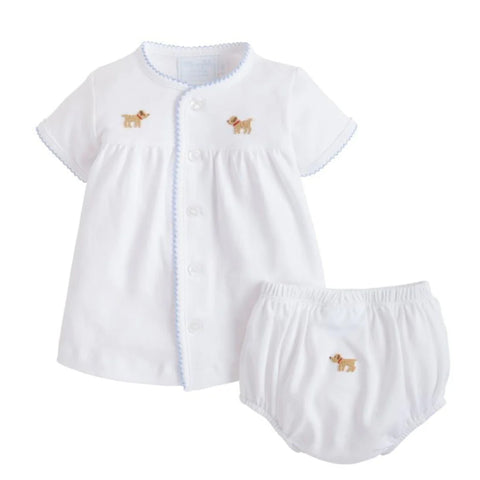 Pinpoint Layette Knit Set - Boy Lab