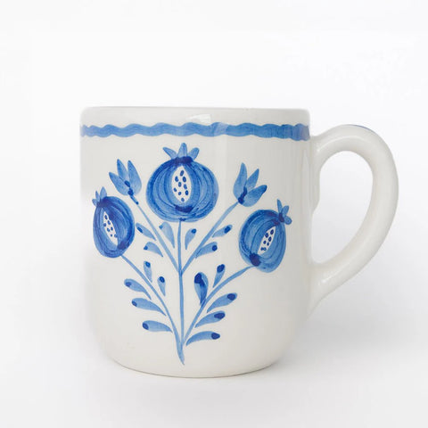 Pomegranate Trio Sketch Cobalt Blue Mug | Set of 2