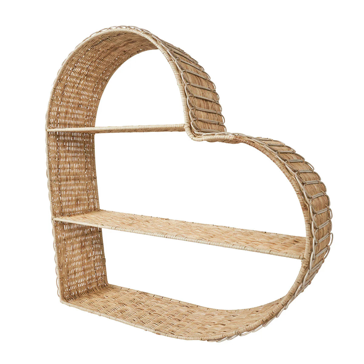 Provence Rattan  Heart Shelving Unit - Whitewash
