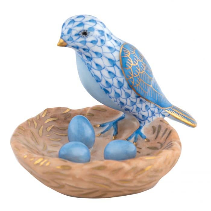 Bird With Nest - Blue