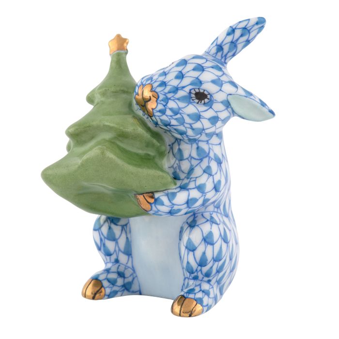 Christmas Tree Bunny-Blue