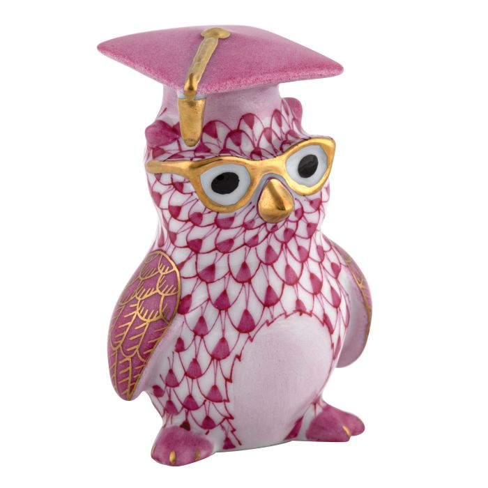 Graduation Owl-Raspberry