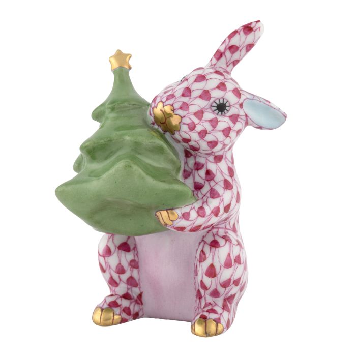 Christmas Tree Bunny-Raspberry
