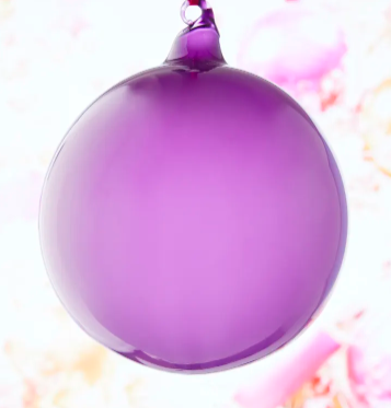 Jim Marvin Lavendar Glass Ball Ornament