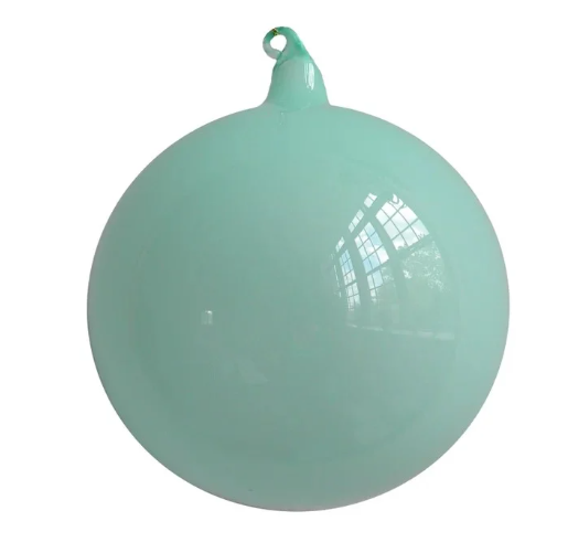 Jim Marvin Bubblegum Teal Glass Ball Ornament
