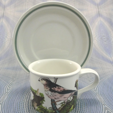 Birds of Britain Drum Flat Cup & Saucer