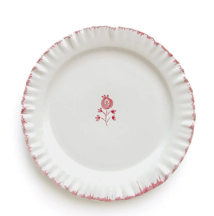 Ruffled Rose Salad Plate Set of 2