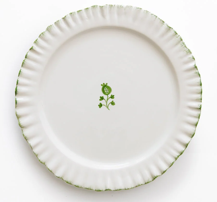 Ruffled Dinner Plate in Green Set of 2 – Non(e)such