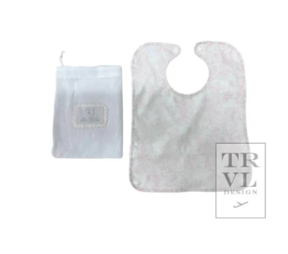 Bunny Toile Pink Best Bib 2 piece pre pack