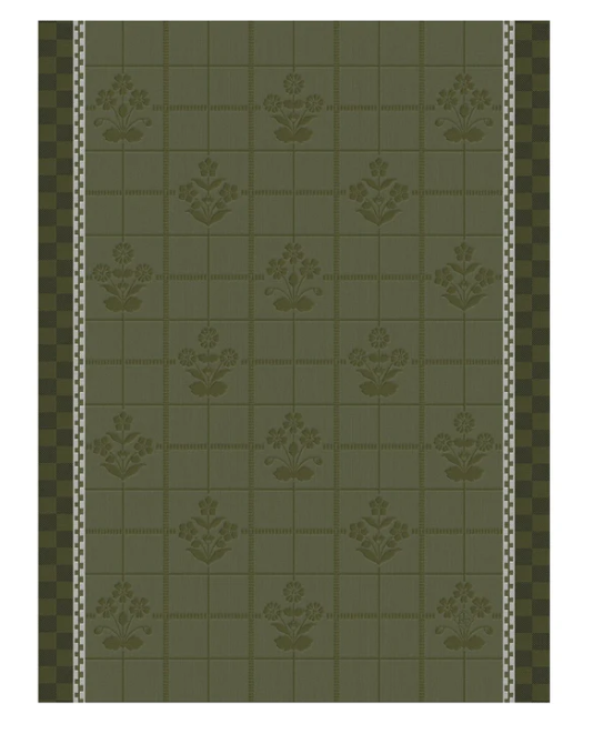 Lulu Luce Green Tea Towel by Le Jacquard Français