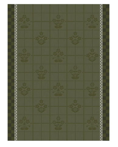 Lulu Luce Green Tea Towel by Le Jacquard Français