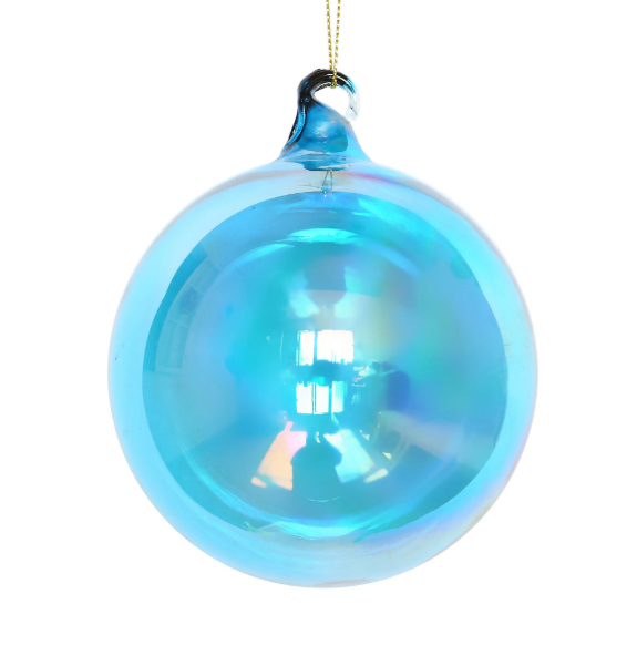 Bottle Glass Ball 150mm Cobalt Ornament