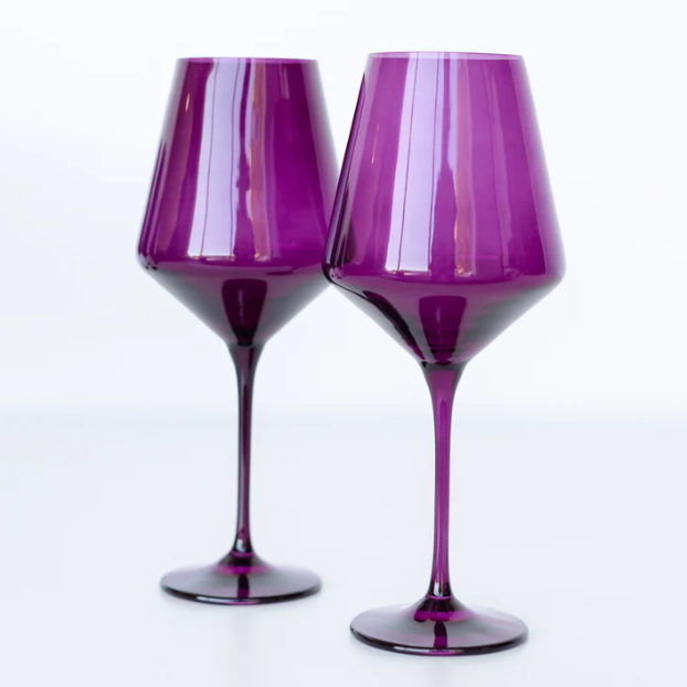 Amethyst Stemmed Set of 2
