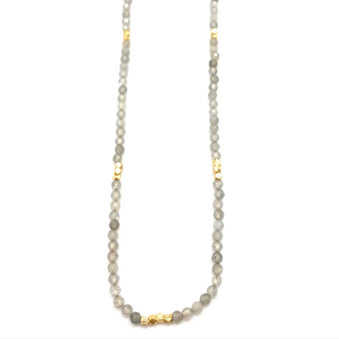 Sigrid Beaded Necklace - Labradorite