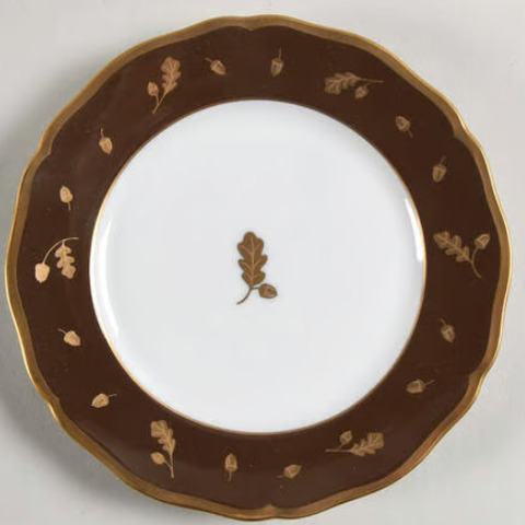Winter Game Birds Chestnut Brown Bread and Butter Plate