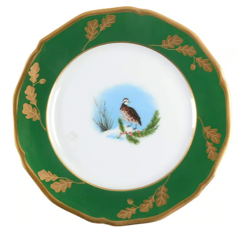 Winter Game Birds Green Salad/Dessert Plate