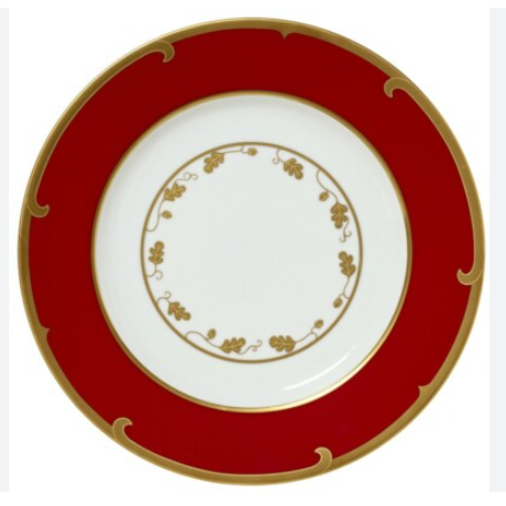Winter Game Birds Red Buffet Plate