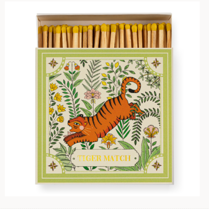 Ariane's Green Tiger- Square- Safety Matches