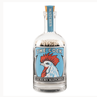 The Cock- Glass Bottle- Safety Matches