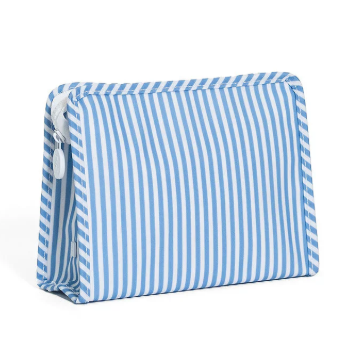 Roadie Medium Zip Pouch- Pimlico Stripe Chambray