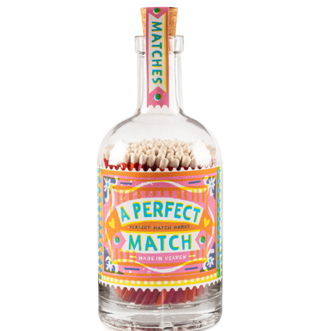 A Perfect Match- Glass Bottle- Safety Matches