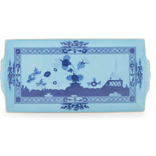 Oriente Italiano Iris Large Oggetti Rectangular Try with Handles