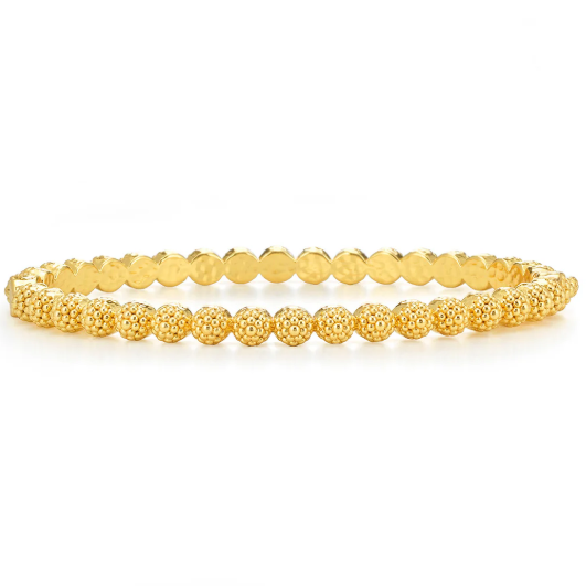 Berry Eternity Petite Hinged Bangle, S/M - Gold