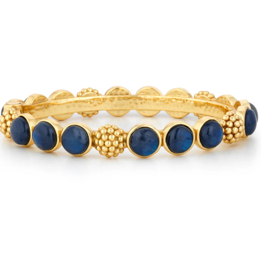 Berry Gem Hinged Bangle - Blue Labradorite