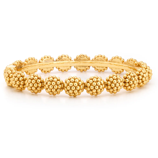 Berry Eternity Hinged Bangle, S/M - Gold